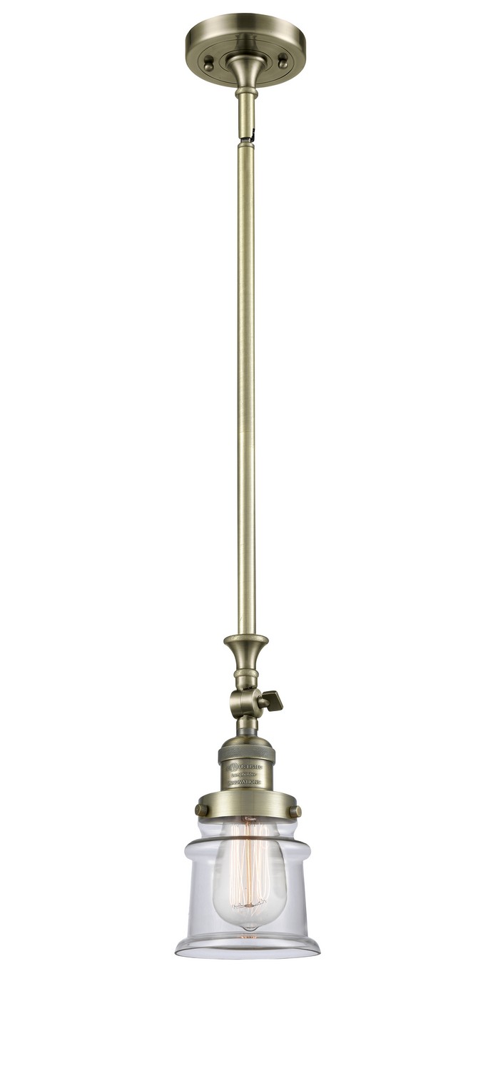 LED Mini Pendant by Innovations - Franklin Restoration Collection, Antique Brass Finish - 206-AB-G182S-LED