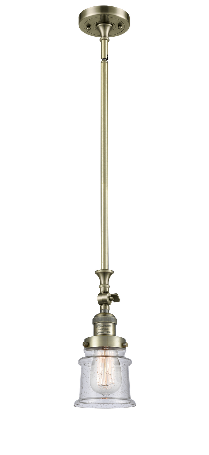 One Light Mini Pendant by Innovations - Franklin Restoration Collection, Antique Brass Finish - 206-AB-G184S
