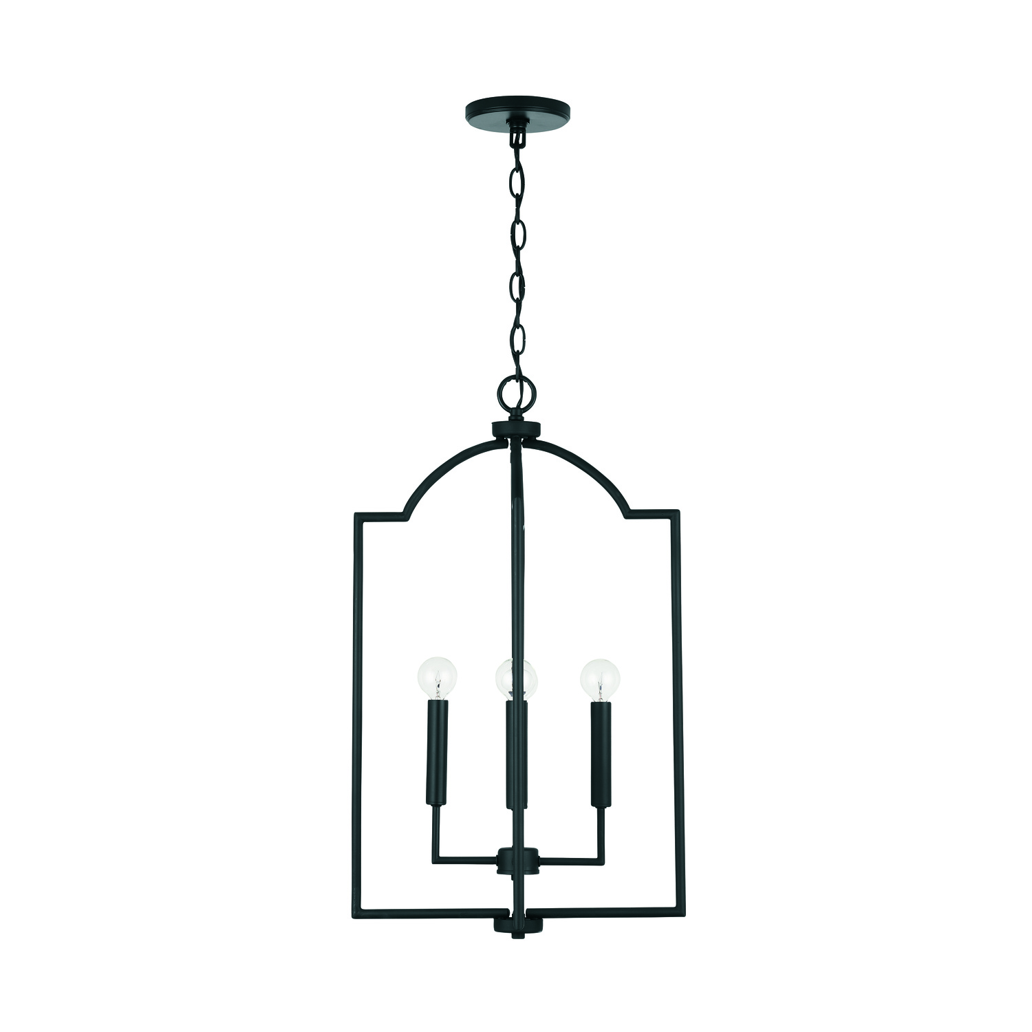 Capital Lighting Carter Four Light Foyer Pendant in Matte Black - 539341MB