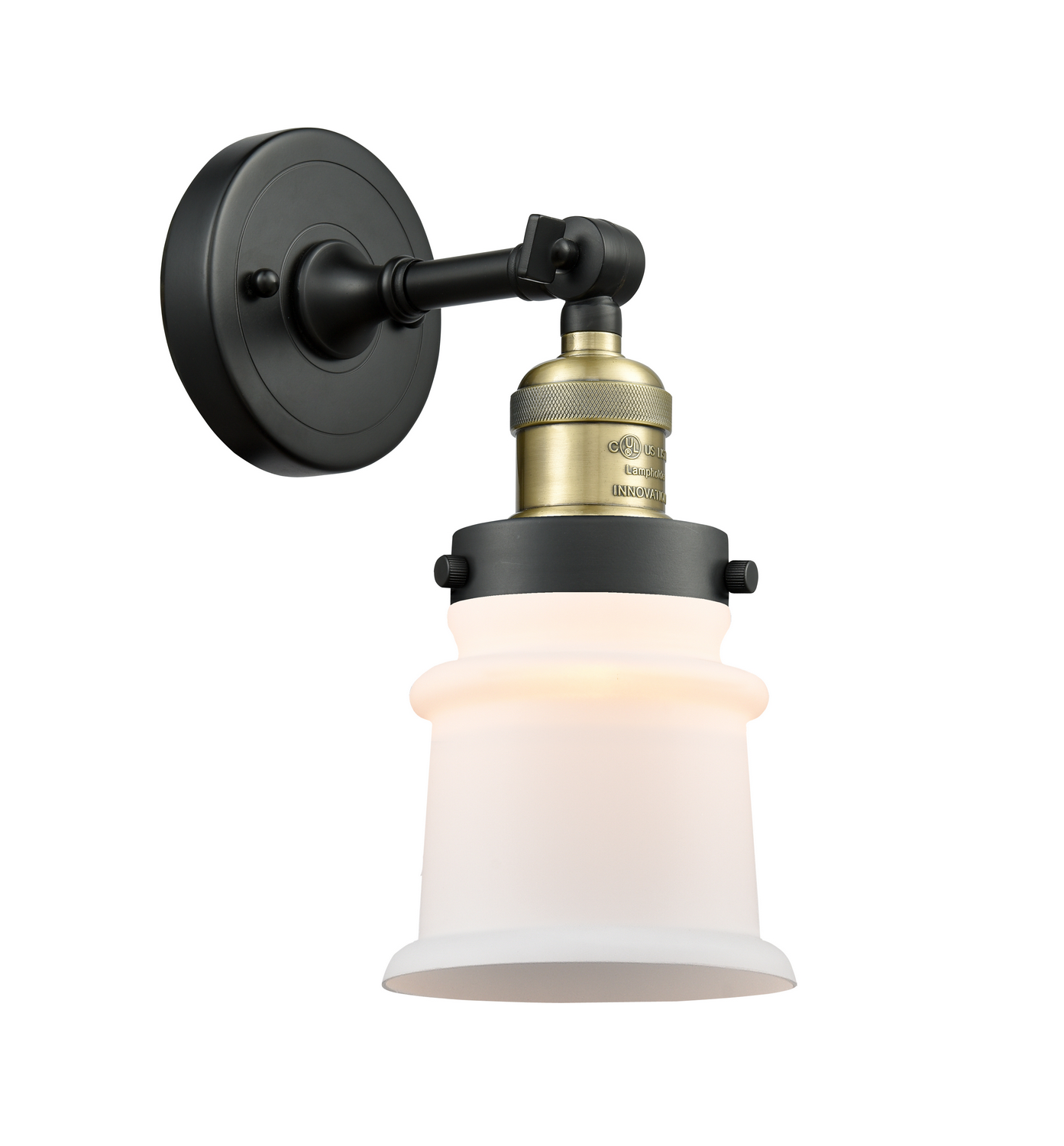 One Light Wall Sconce by Innovations - Franklin Restoration Collection, Black Antique Brass Finish - 203-BAB-G181S