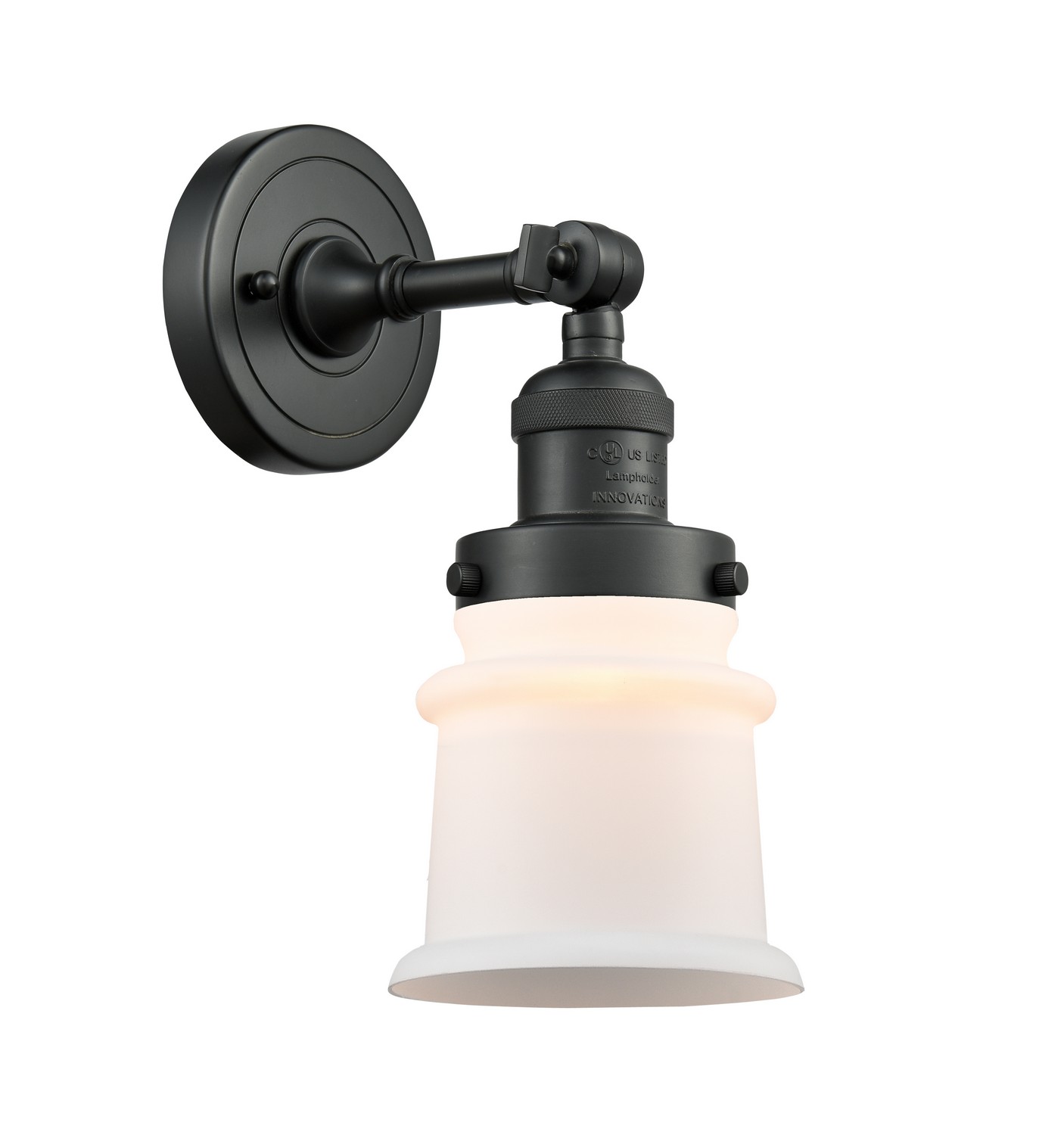 LED Wall Sconce by Innovations - Franklin Restoration Collection, Matte Black Finish - 203-BK-G181S-LED