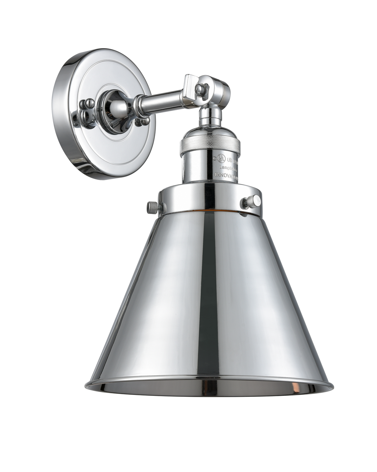 One Light Wall Sconce by Innovations - Franklin Restoration Collection, Polished Chrome Finish - 203-PC-M13-PC