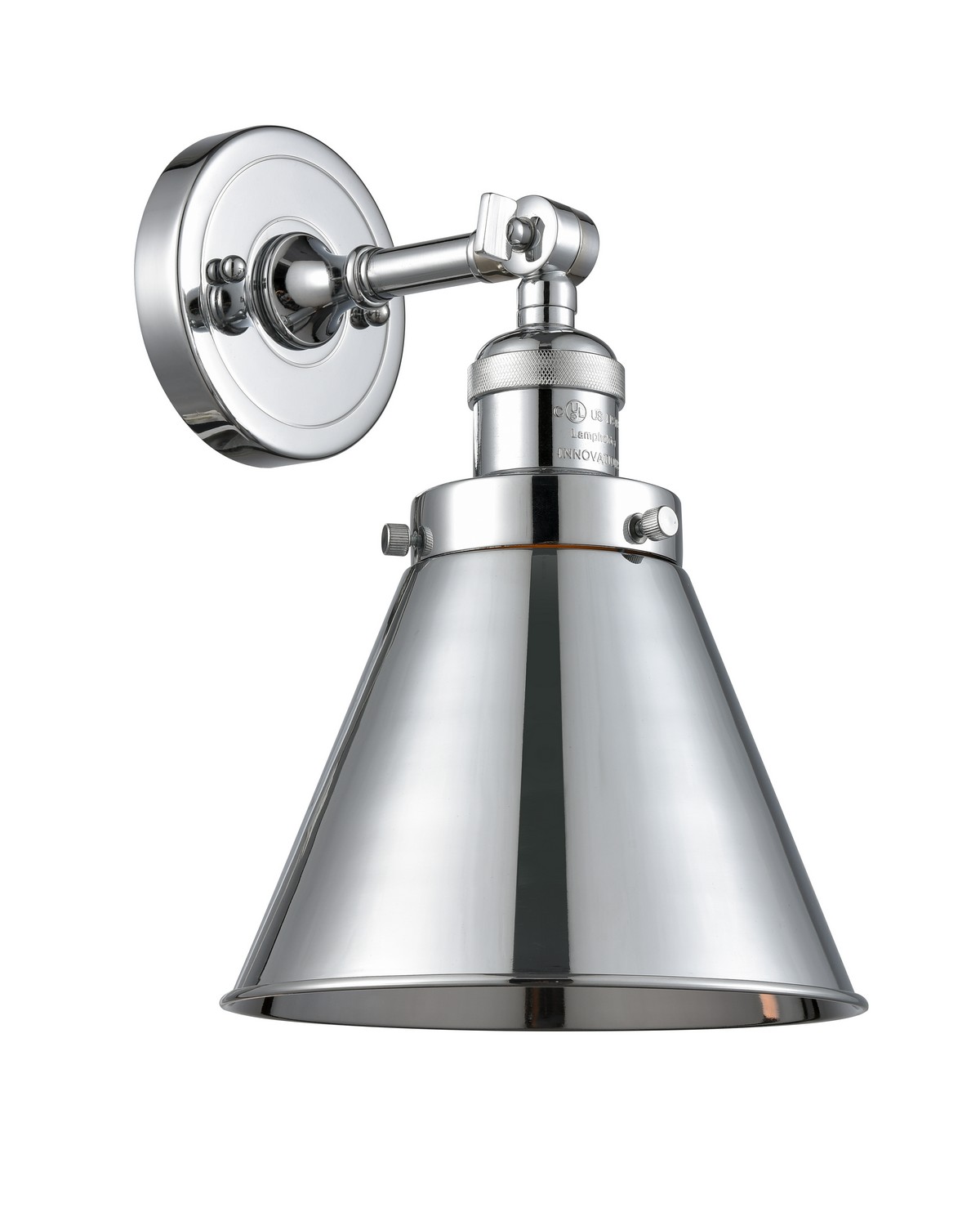 LED Wall Sconce by Innovations - Franklin Restoration Collection, Polished Chrome Finish - 203-PC-M13-PC-LED