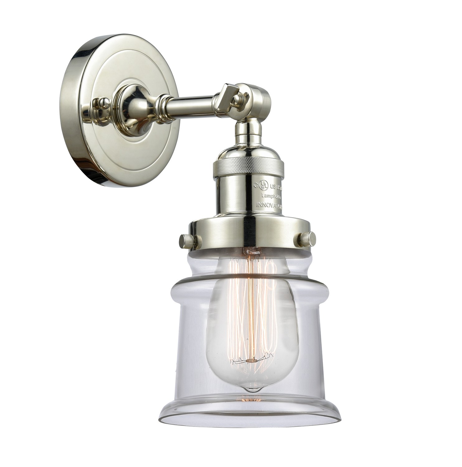 LED Wall Sconce by Innovations - Franklin Restoration Collection, Polished Nickel Finish - 203-PN-G182S-LED