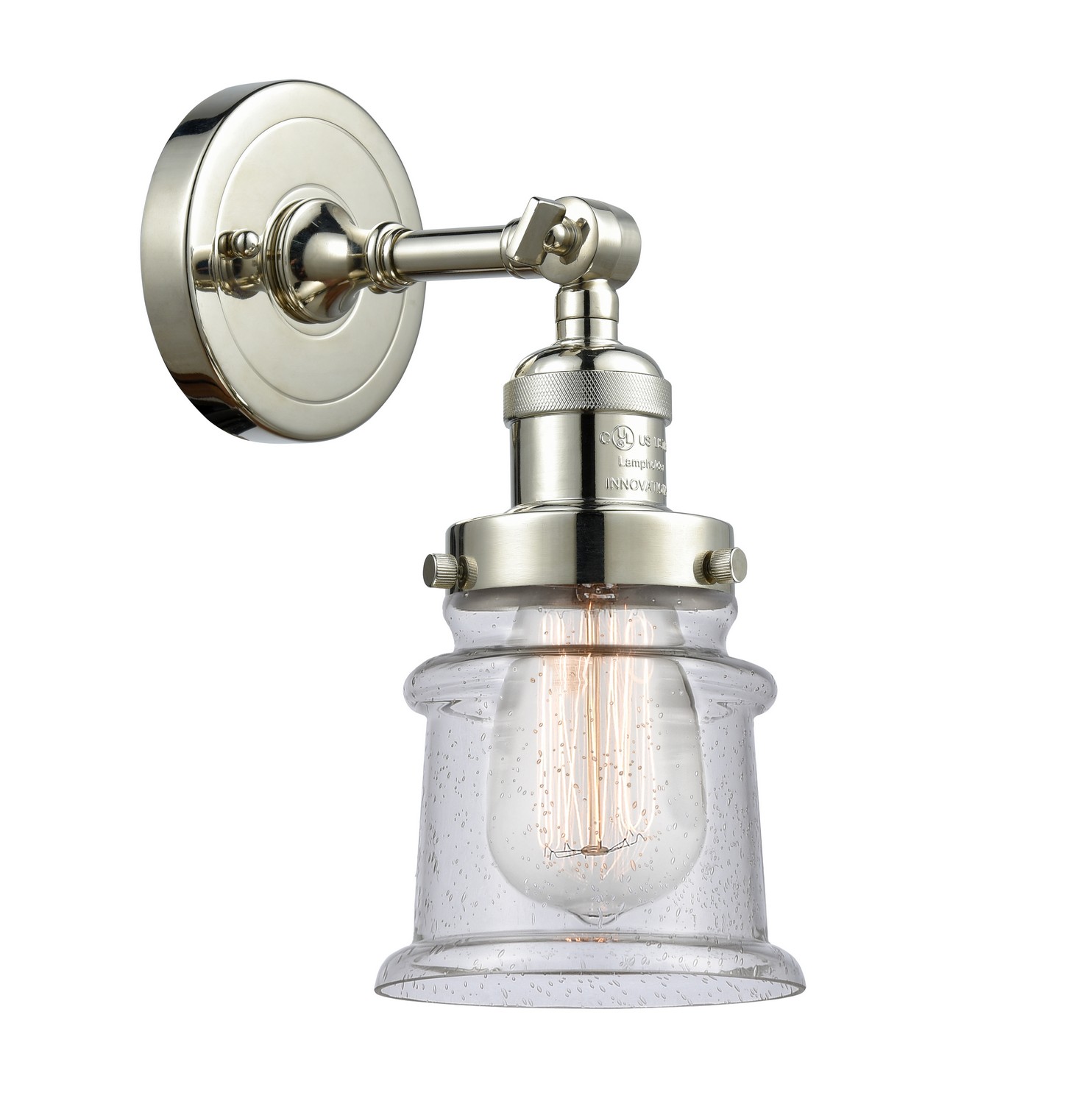 LED Wall Sconce by Innovations - Franklin Restoration Collection, Polished Nickel Finish - 203-PN-G184S-LED