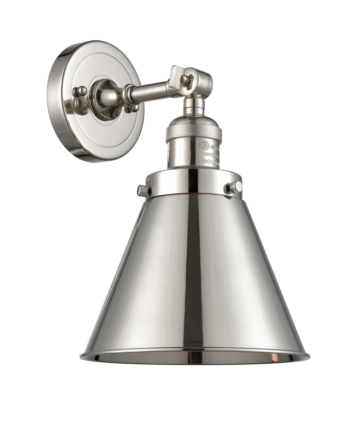 One Light Wall Sconce by Innovations - Franklin Restoration Collection, Polished Nickel Finish - 203-PN-M13-PN