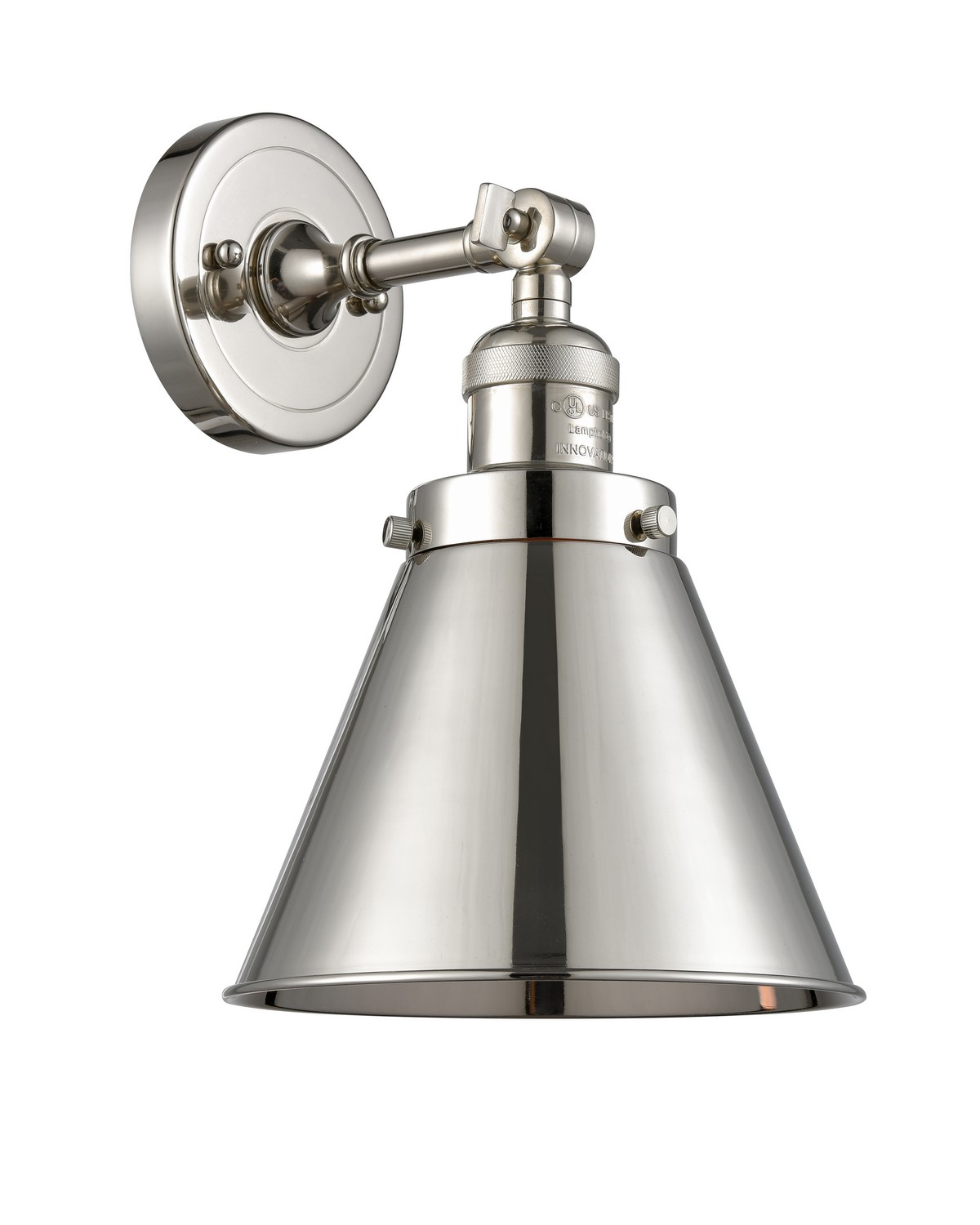 LED Wall Sconce by Innovations - Franklin Restoration Collection, Polished Nickel Finish - 203-PN-M13-PN-LED