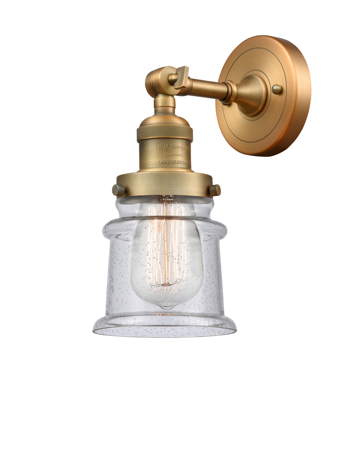 LED Wall Sconce by Innovations - Franklin Restoration Collection, Brushed Brass Finish - 203-BB-G184S-LED