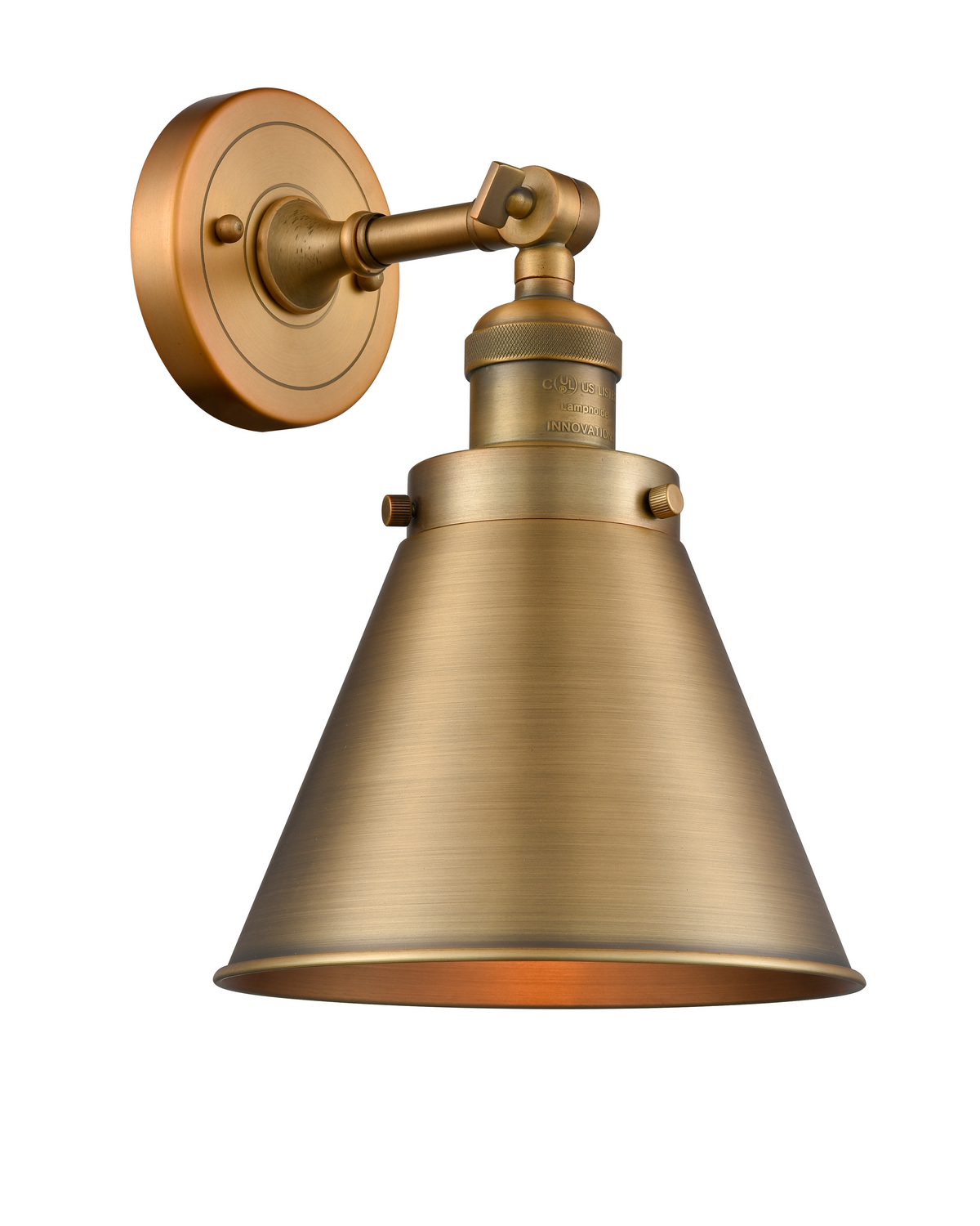 One Light Wall Sconce by Innovations - Franklin Restoration Collection, Brushed Brass Finish - 203-BB-M13-BB