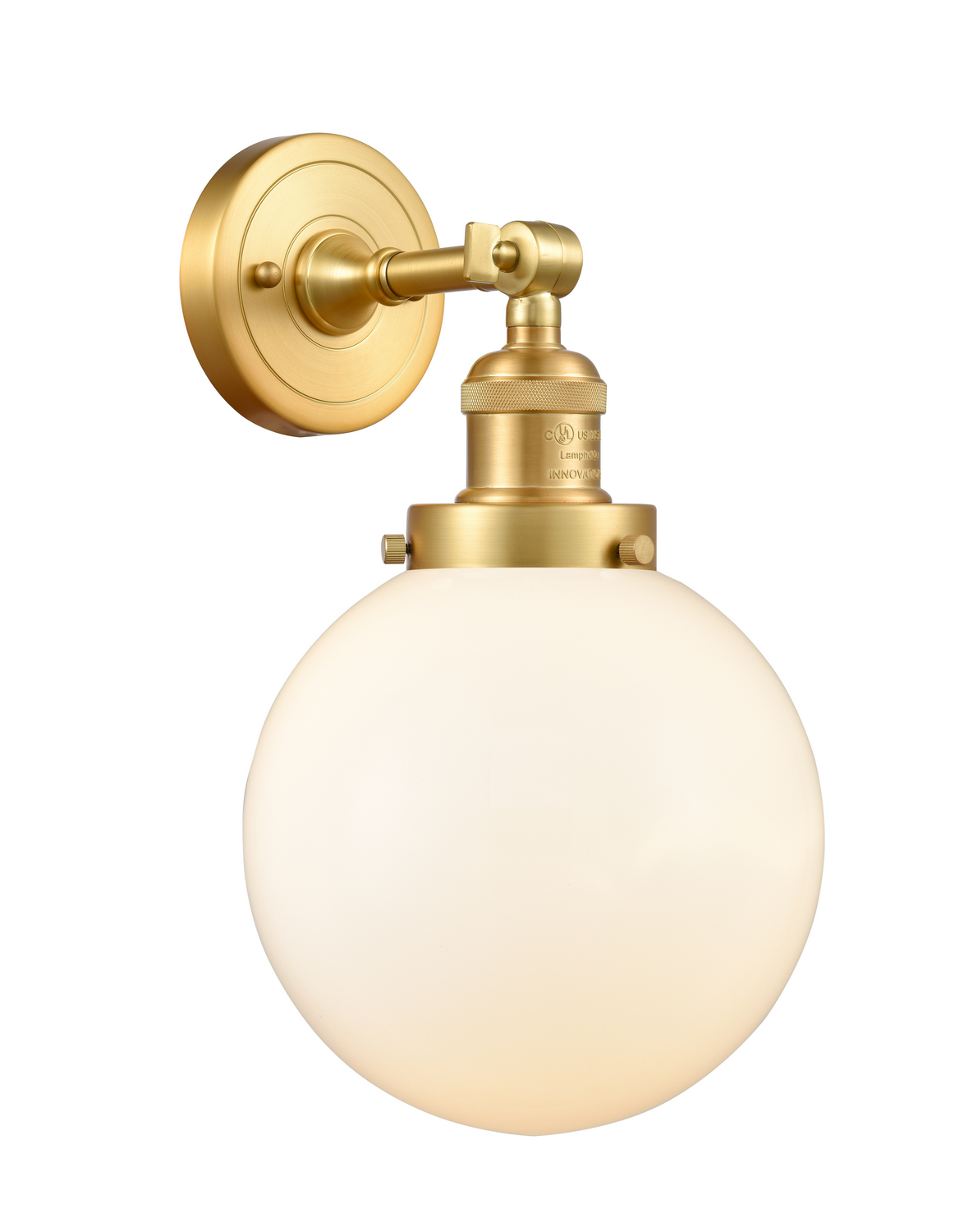 One Light Wall Sconce by Innovations - Franklin Restoration Collection, Satin Gold Finish - 203-SG-G201-8