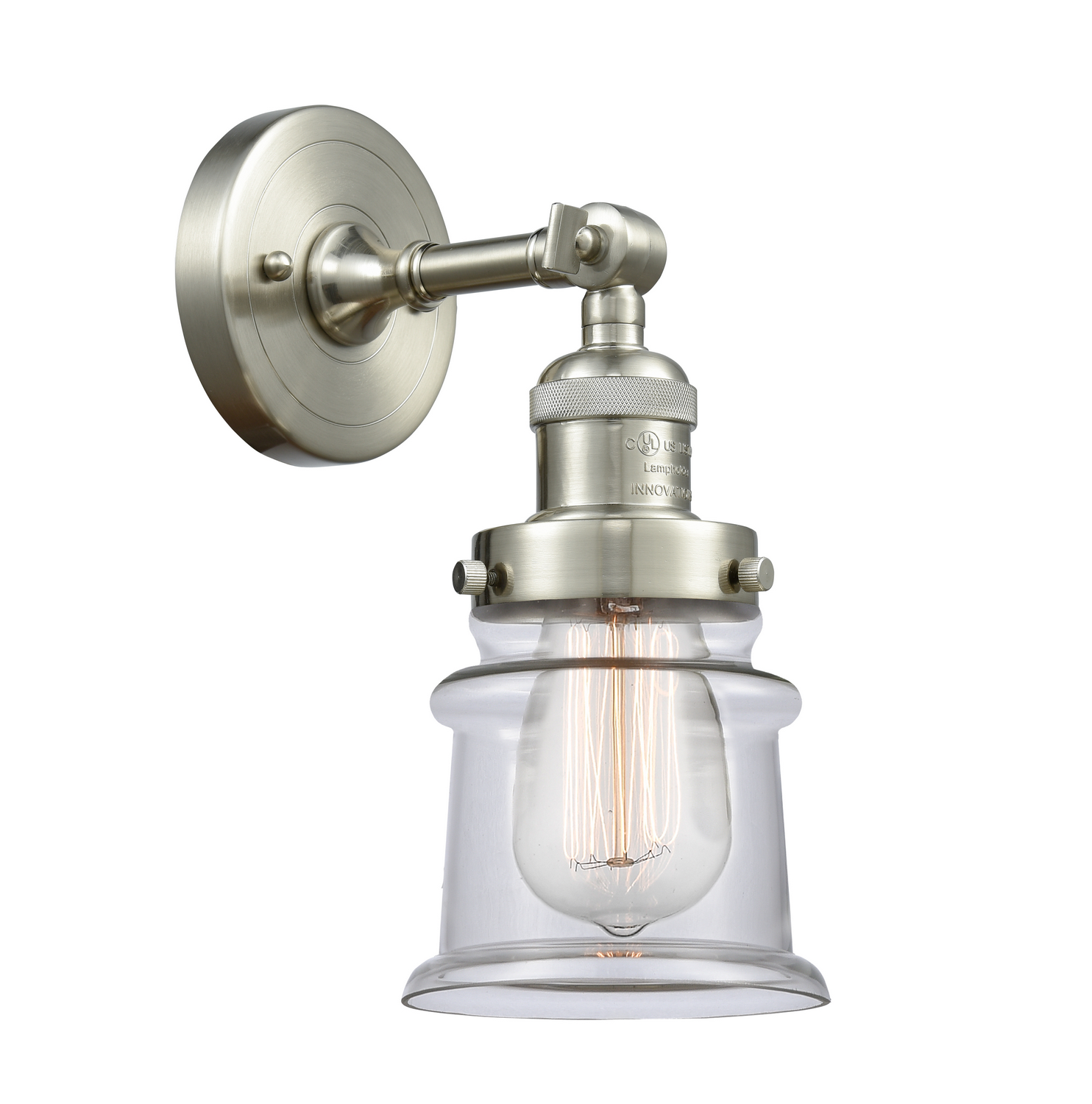 One Light Wall Sconce by Innovations - Franklin Restoration Collection, Brushed Satin Nickel Finish - 203-SN-G182S
