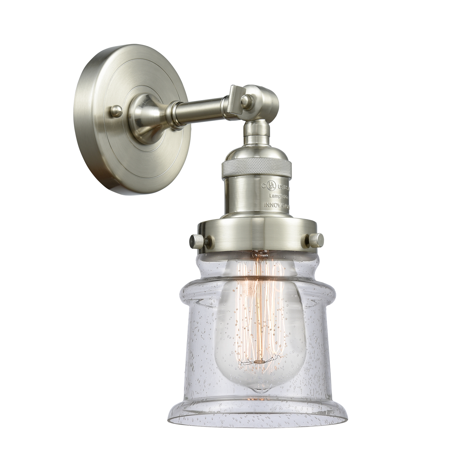 One Light Wall Sconce by Innovations - Franklin Restoration Collection, Brushed Satin Nickel Finish - 203-SN-G184S