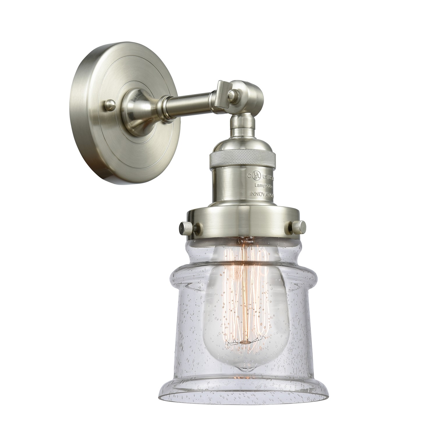 LED Wall Sconce by Innovations - Franklin Restoration Collection, Brushed Satin Nickel Finish - 203-SN-G184S-LED