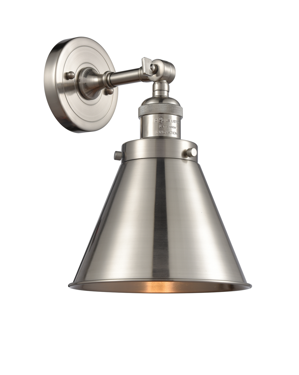 One Light Wall Sconce by Innovations - Franklin Restoration Collection, Brushed Satin Nickel Finish - 203-SN-M13-SN
