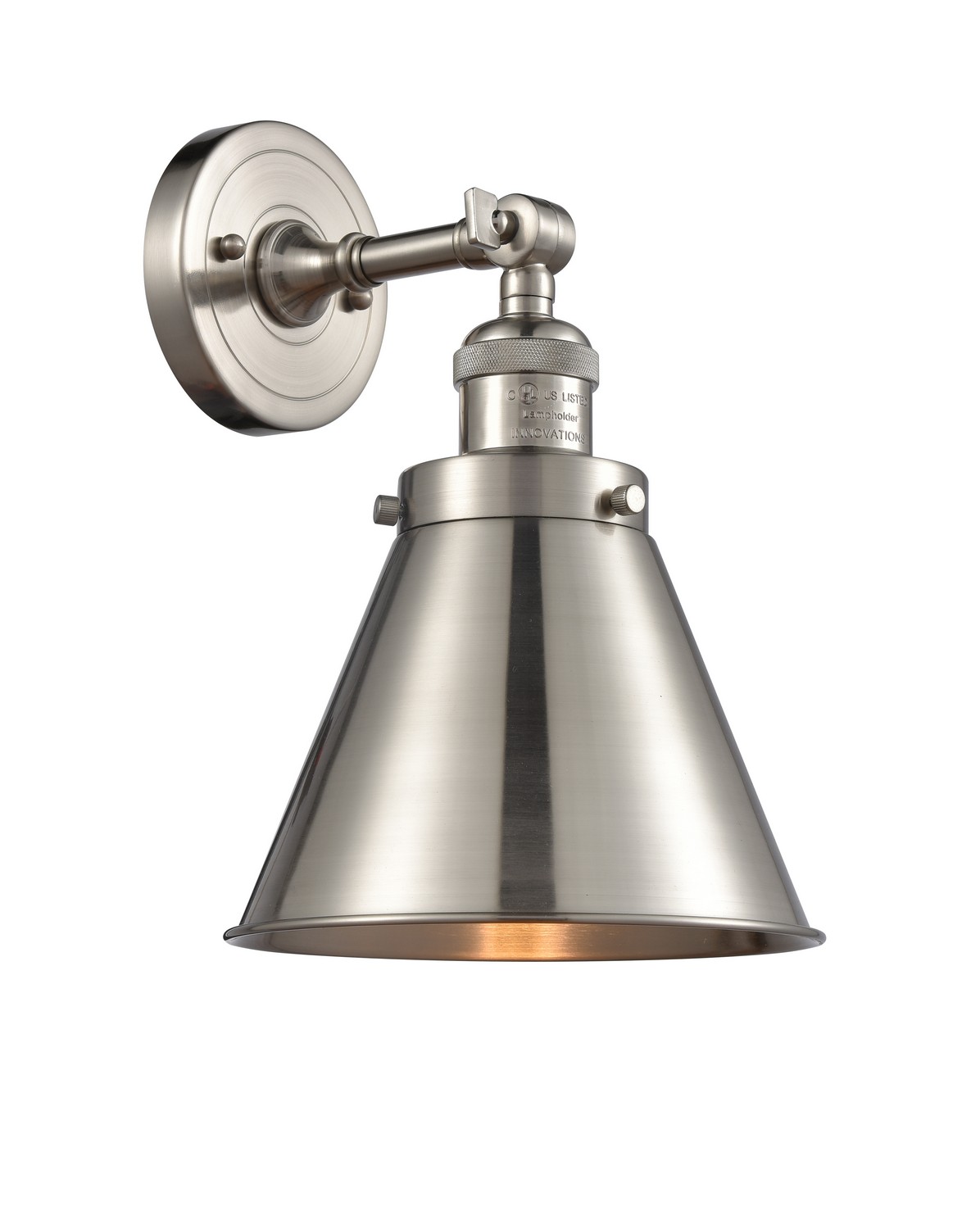 LED Wall Sconce by Innovations - Franklin Restoration Collection, Brushed Satin Nickel Finish - 203-SN-M13-SN-LED