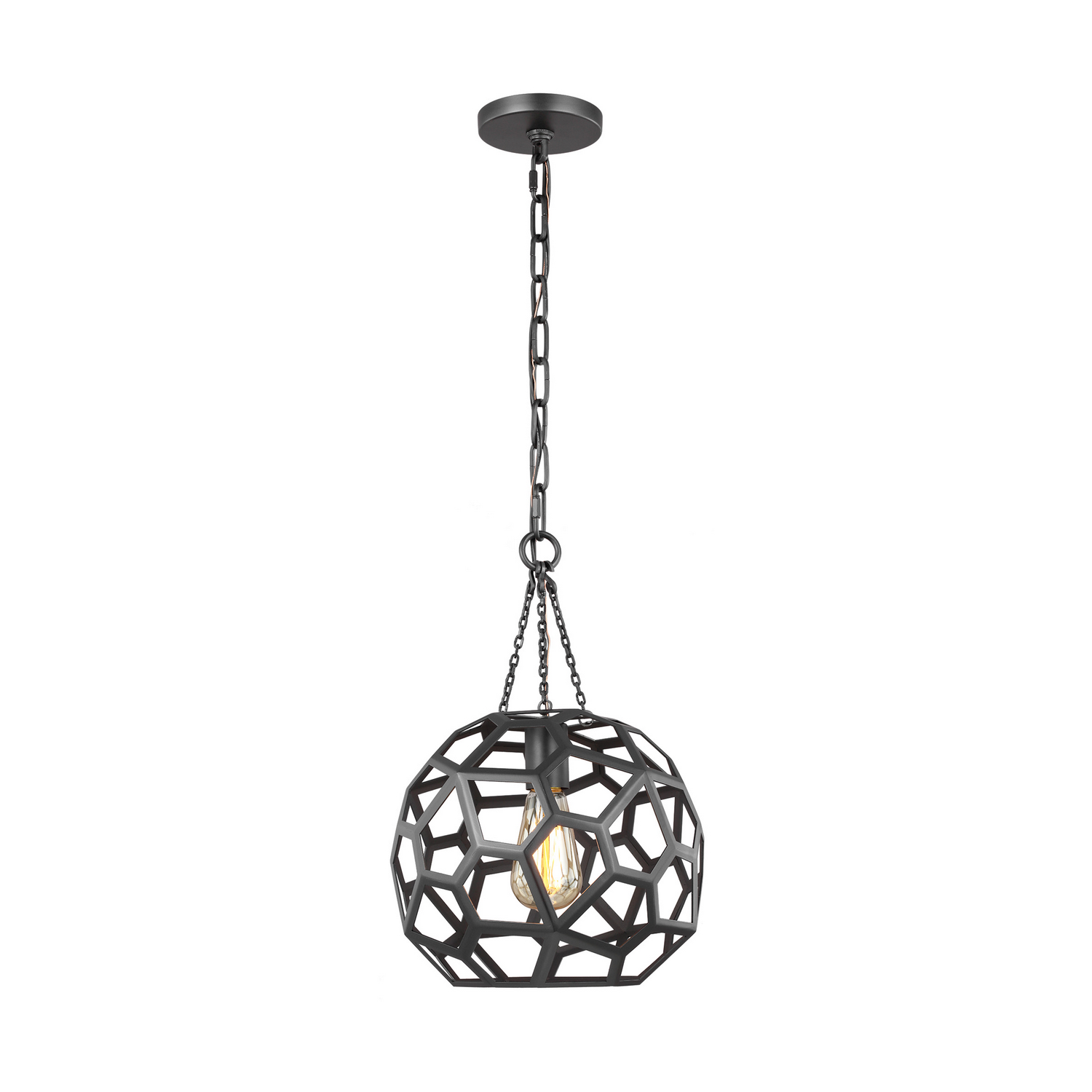 Visual Comfort Studio Feccetta One Light Pendant in Midnight Black - AP1051MBK