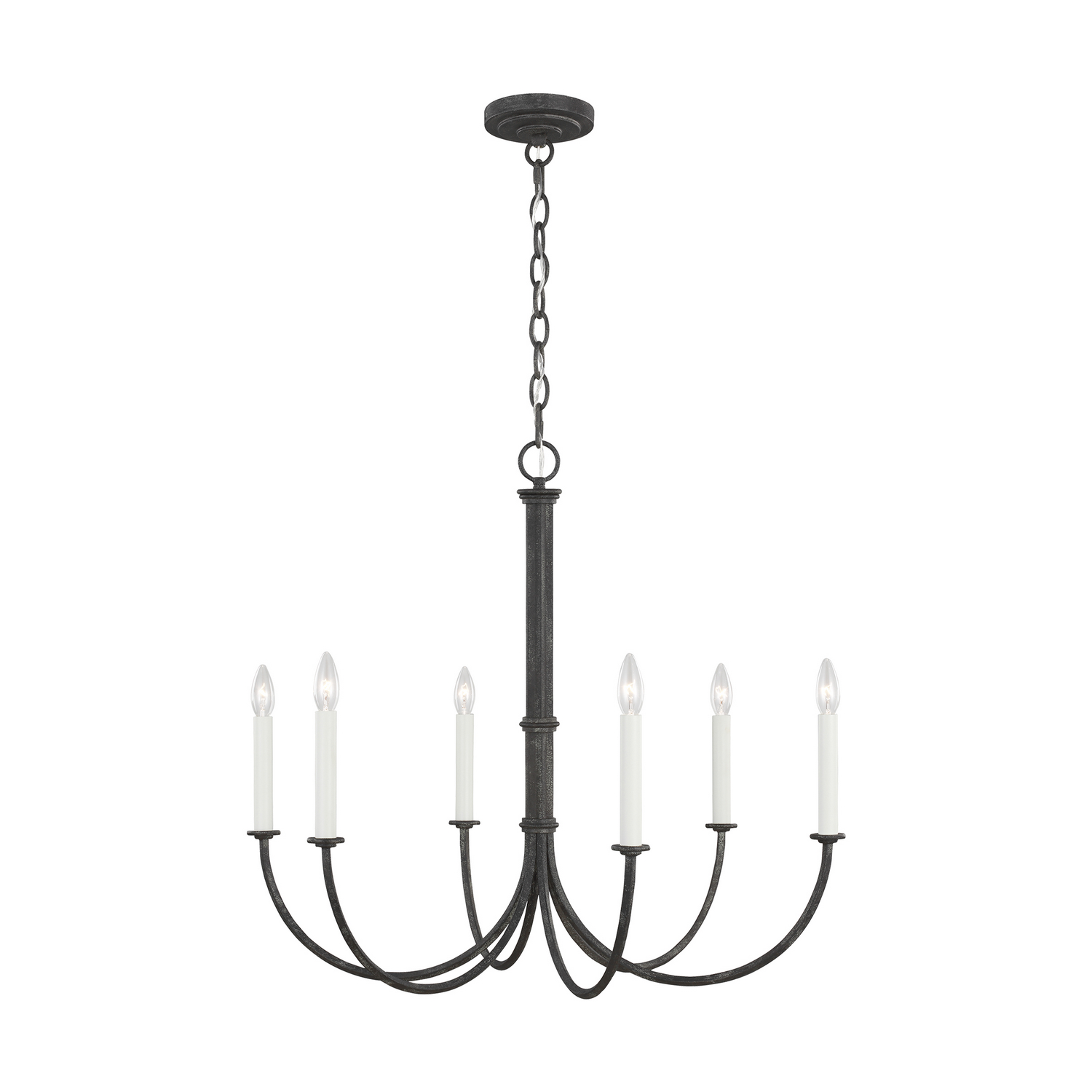 Visual Comfort Studio Champlain Six Light Chandelier in Iron Oxide - CC1146IO