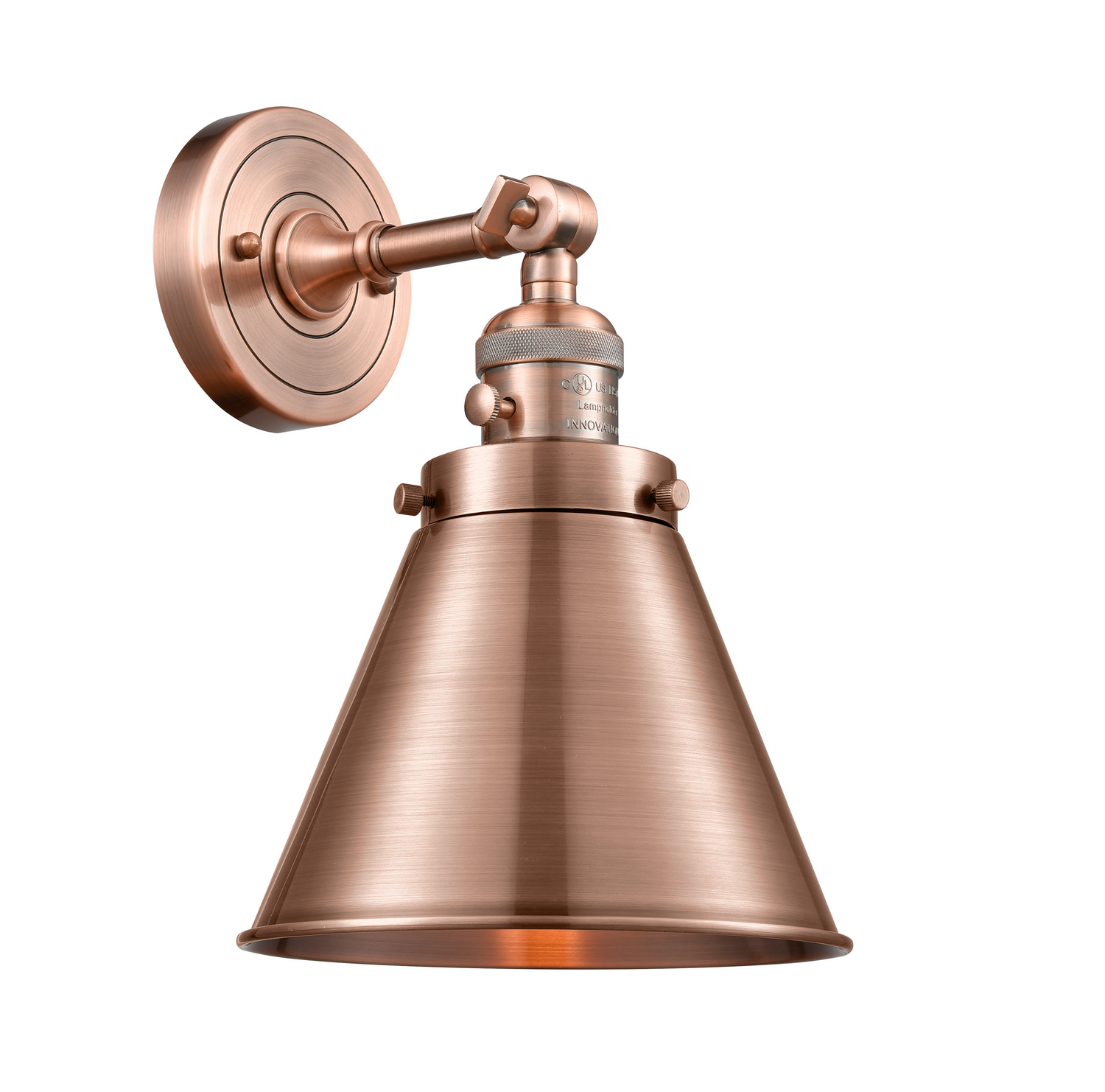 One Light Wall Sconce by Innovations - Franklin Restoration Collection, Antique Copper Finish - 203SW-AC-M13-AC