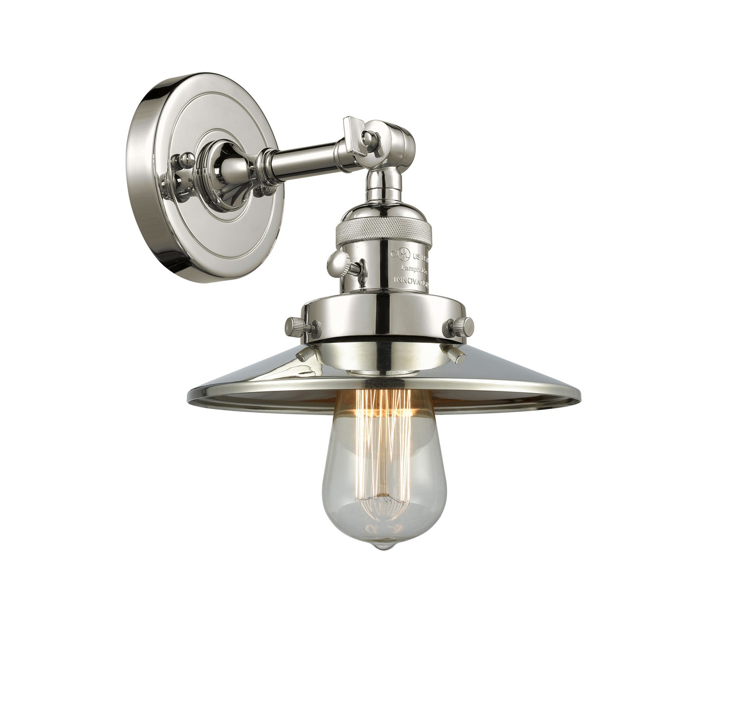 One Light Wall Sconce by Innovations - Franklin Restoration Collection, Polished Nickel Finish - 203SW-PN-M1