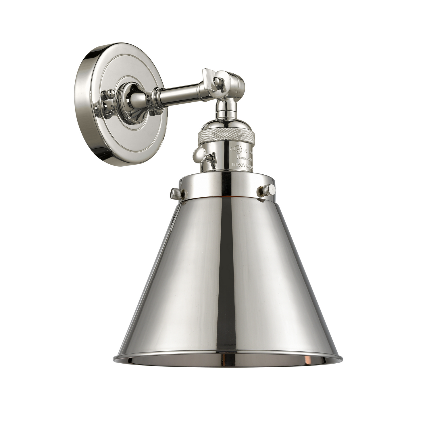 One Light Wall Sconce by Innovations - Franklin Restoration Collection, Polished Nickel Finish - 203SW-PN-M13-PN