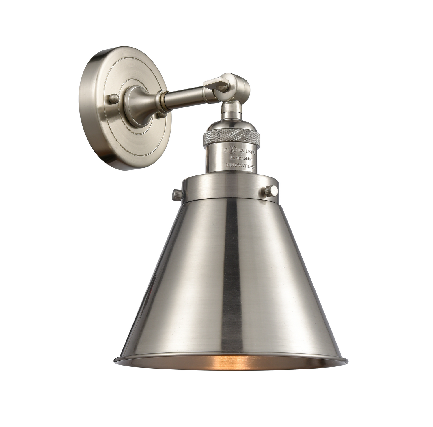 One Light Wall Sconce by Innovations - Franklin Restoration Collection, Brushed Satin Nickel Finish - 203SW-SN-M13-SN