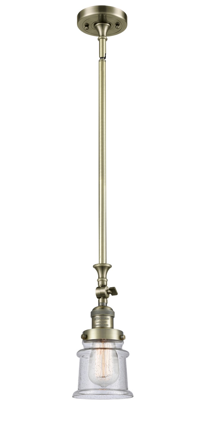 LED Mini Pendant by Innovations - Franklin Restoration Collection, Antique Brass Finish - 206-AB-G184S-LED