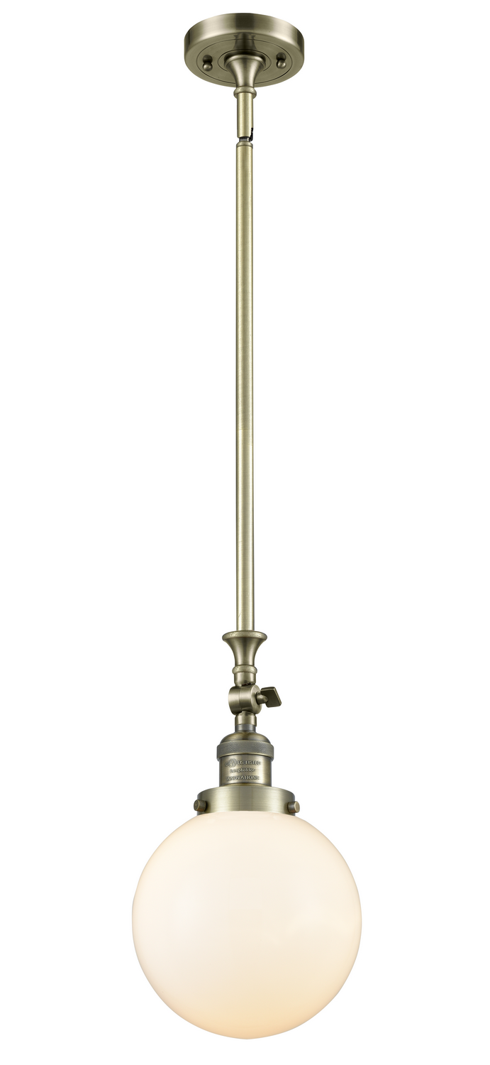 LED Mini Pendant by Innovations - Franklin Restoration Collection, Antique Brass Finish - 206-AB-G201-8-LED