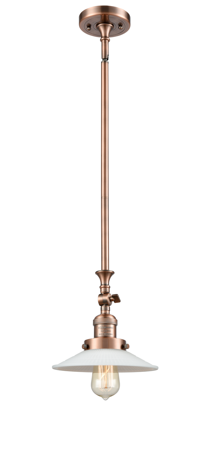 One Light Mini Pendant by Innovations - Franklin Restoration Collection, Antique Copper Finish - 206-AC-G1