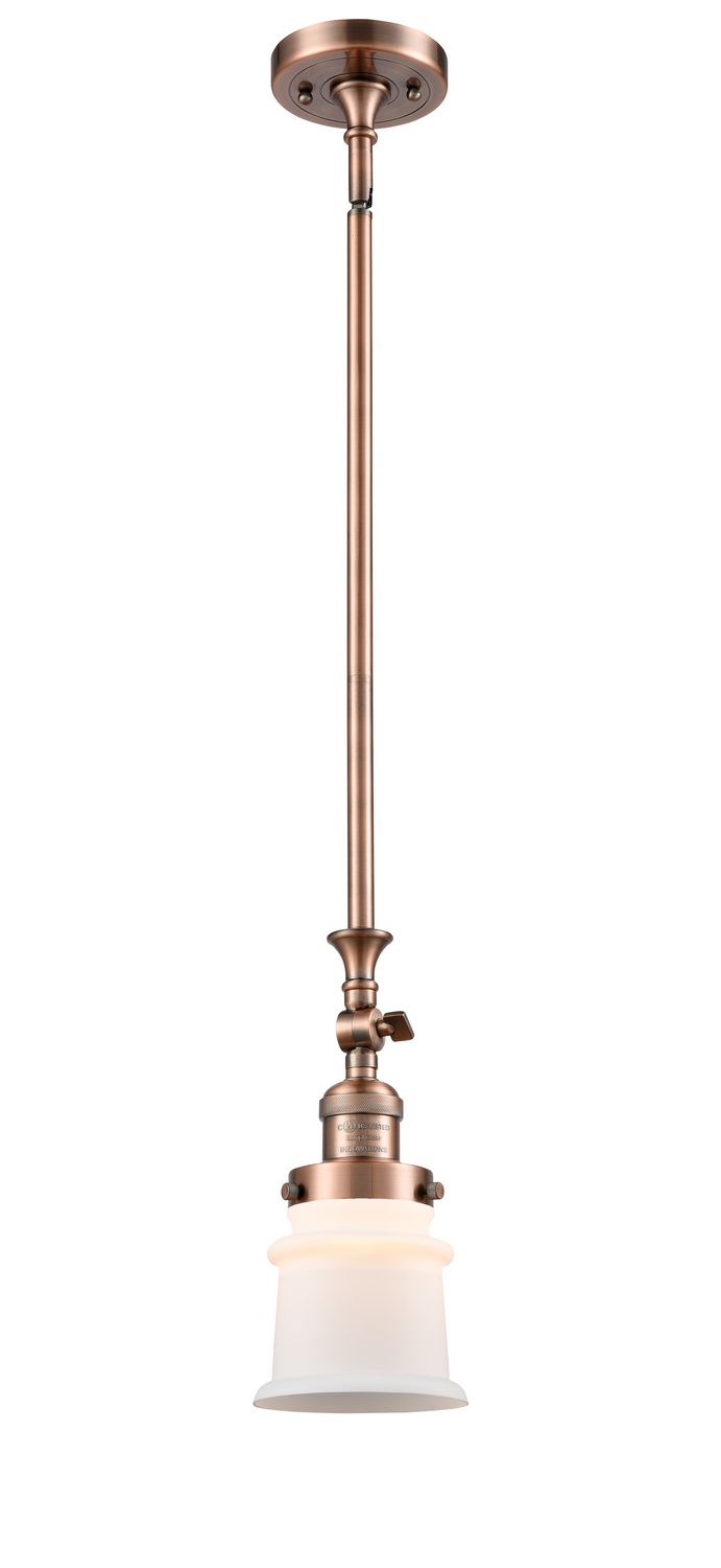 One Light Mini Pendant by Innovations - Franklin Restoration Collection, Antique Copper Finish - 206-AC-G181S
