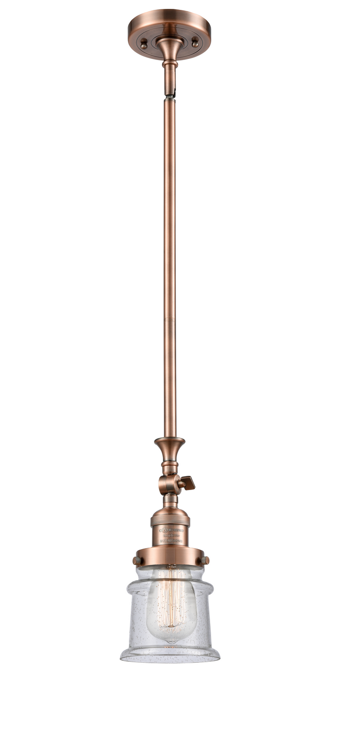 One Light Mini Pendant by Innovations - Franklin Restoration Collection, Antique Copper Finish - 206-AC-G184S