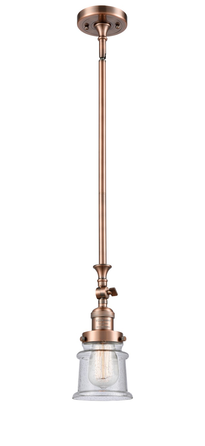 LED Mini Pendant by Innovations - Franklin Restoration Collection, Antique Copper Finish - 206-AC-G184S-LED
