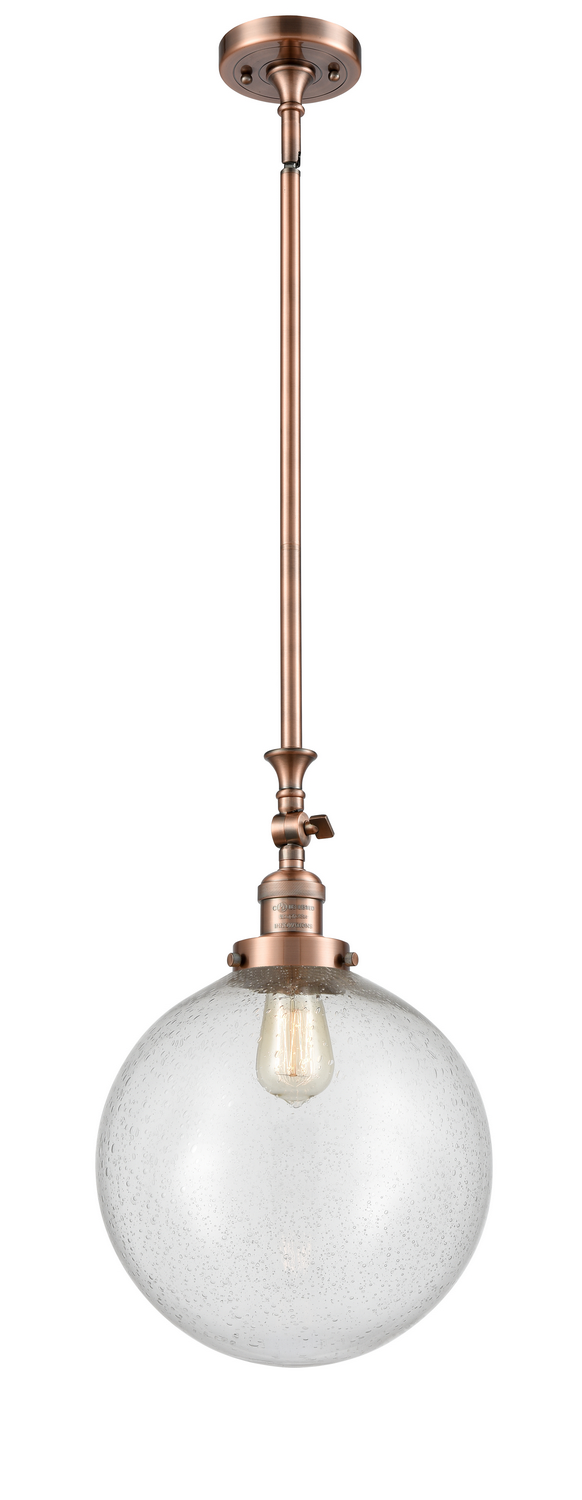 One Light Mini Pendant by Innovations - Franklin Restoration Collection, Antique Copper Finish - 206-AC-G204-12