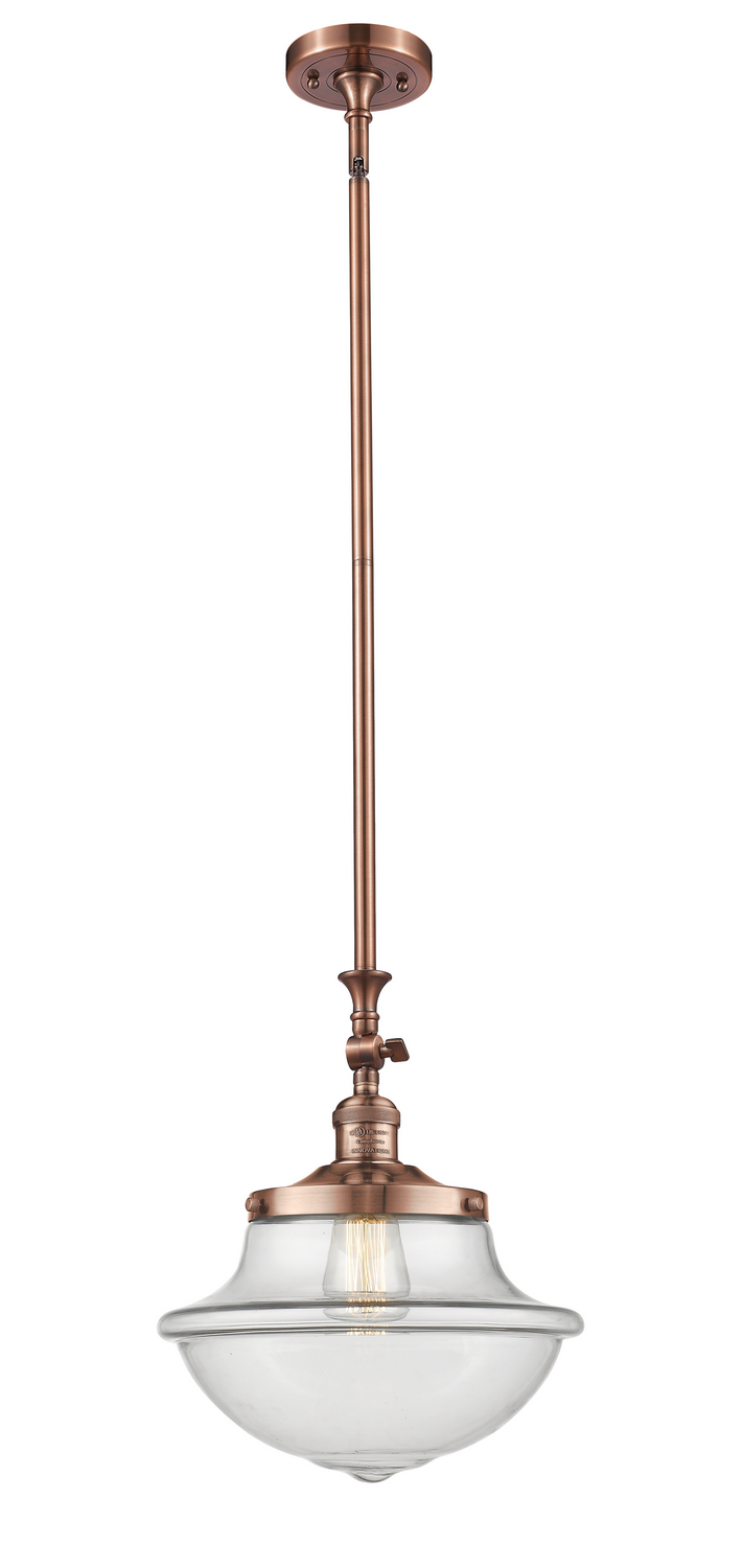 One Light Mini Pendant by Innovations - Franklin Restoration Collection, Antique Copper Finish - 206-AC-G542