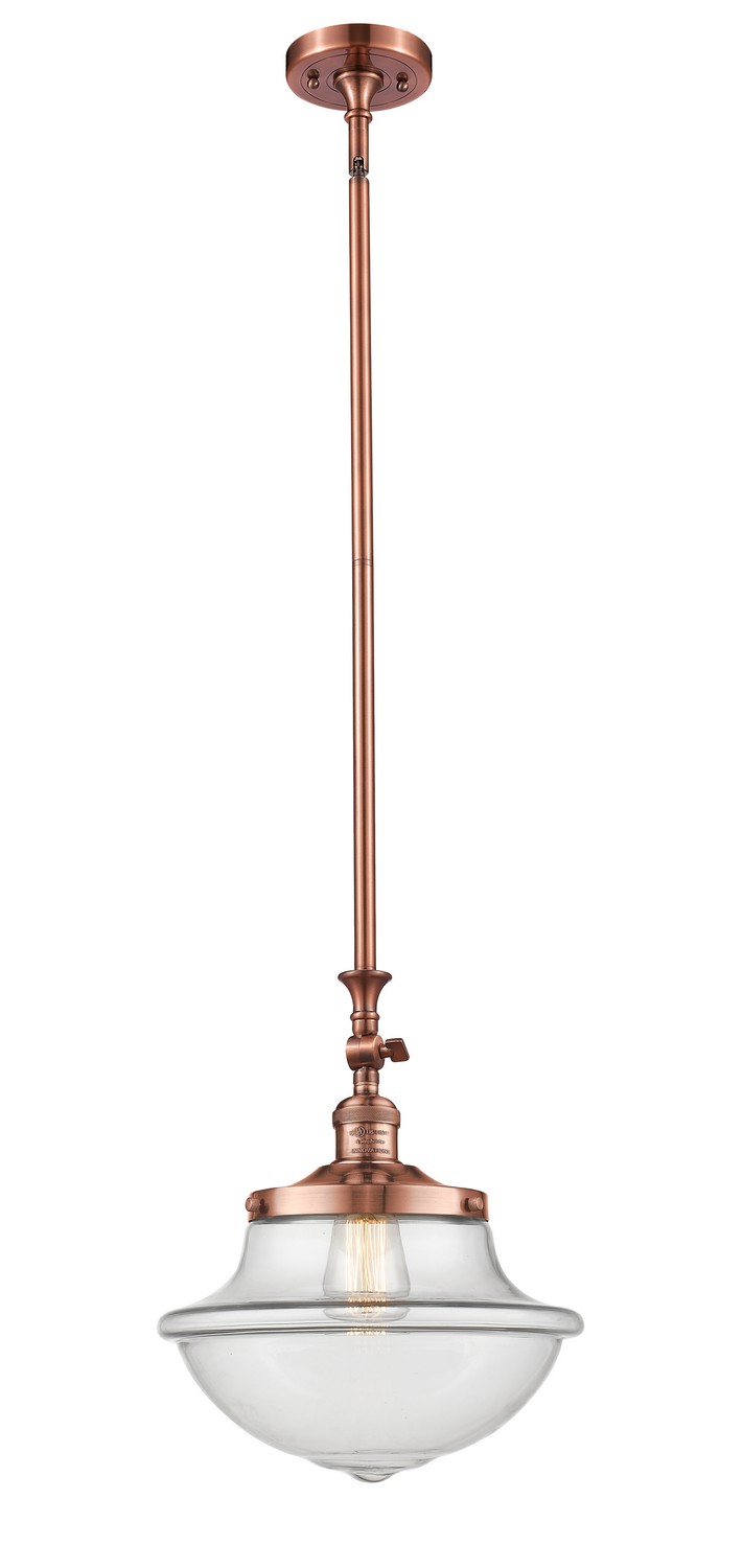 LED Mini Pendant by Innovations - Franklin Restoration Collection, Antique Copper Finish - 206-AC-G542-LED
