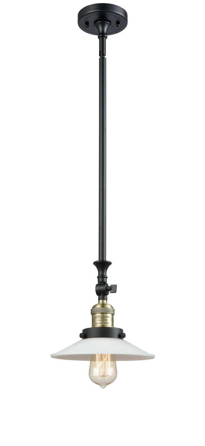 One Light Mini Pendant by Innovations - Franklin Restoration Collection, Black Antique Brass Finish - 206-BAB-G1