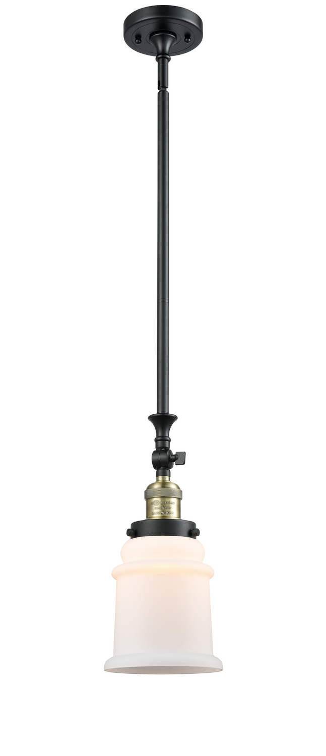 One Light Mini Pendant by Innovations - Franklin Restoration Collection, Black Antique Brass Finish - 206-BAB-G181