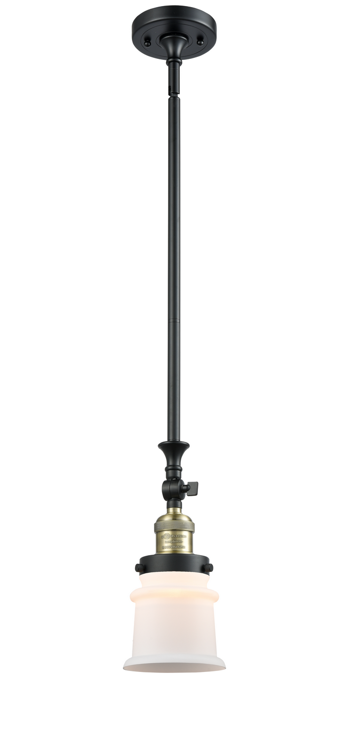 One Light Mini Pendant by Innovations - Franklin Restoration Collection, Black Antique Brass Finish - 206-BAB-G181S