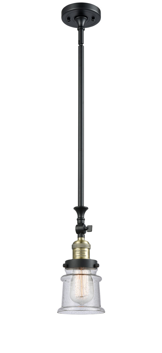 One Light Mini Pendant by Innovations - Franklin Restoration Collection, Black Antique Brass Finish - 206-BAB-G184S