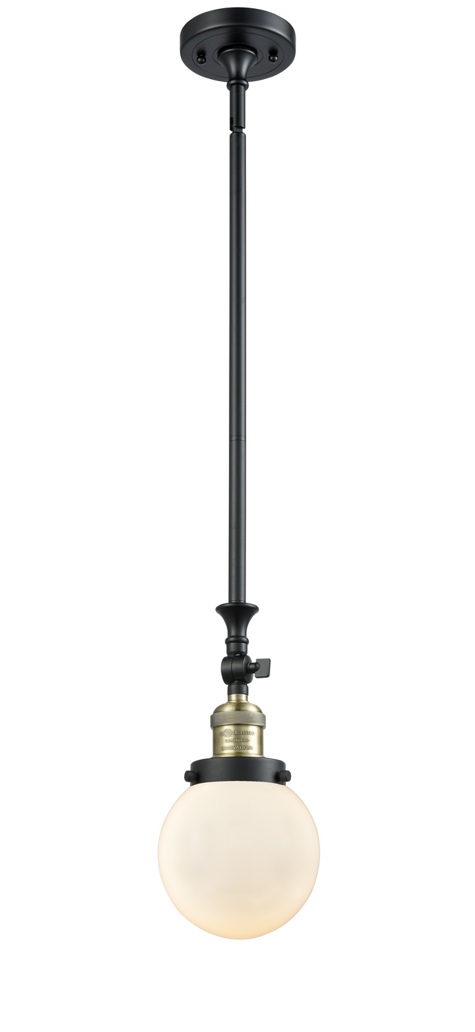 LED Mini Pendant by Innovations - Franklin Restoration Collection, Black Antique Brass Finish - 206-BAB-G201-6-LED
