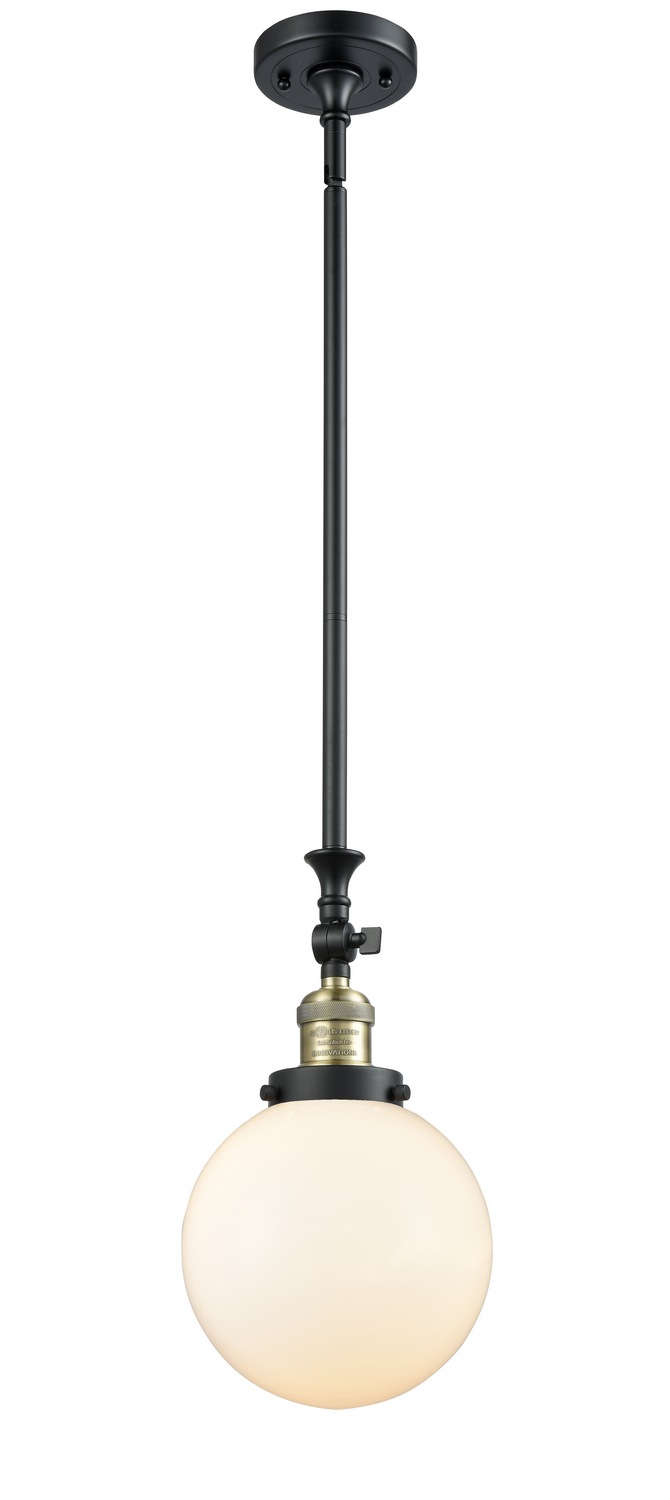 One Light Mini Pendant by Innovations - Franklin Restoration Collection, Black Antique Brass Finish - 206-BAB-G201-8