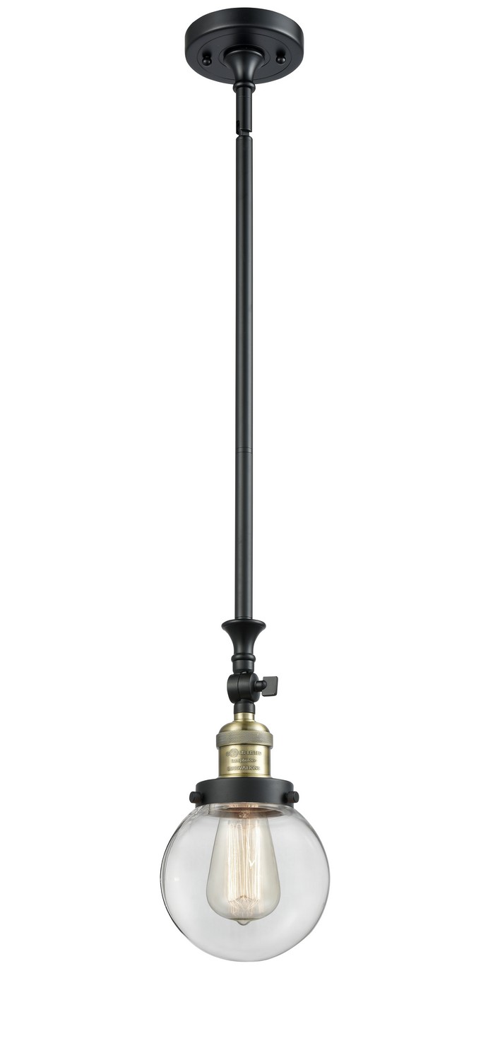 LED Mini Pendant by Innovations - Franklin Restoration Collection, Black Antique Brass Finish - 206-BAB-G202-6-LED