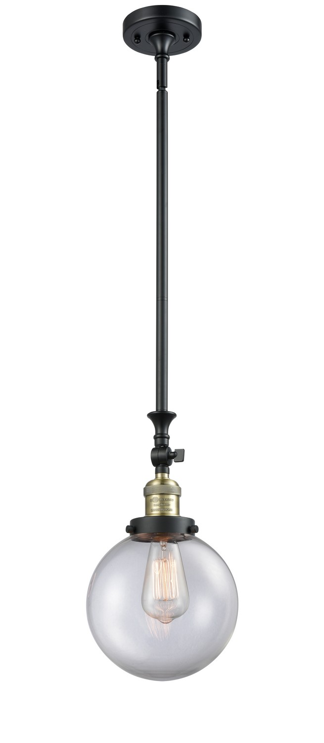 LED Mini Pendant by Innovations - Franklin Restoration Collection, Black Antique Brass Finish - 206-BAB-G202-8-LED
