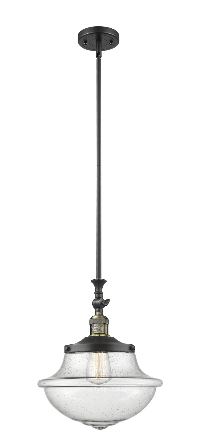 One Light Mini Pendant by Innovations - Franklin Restoration Collection, Black Antique Brass Finish - 206-BAB-G544