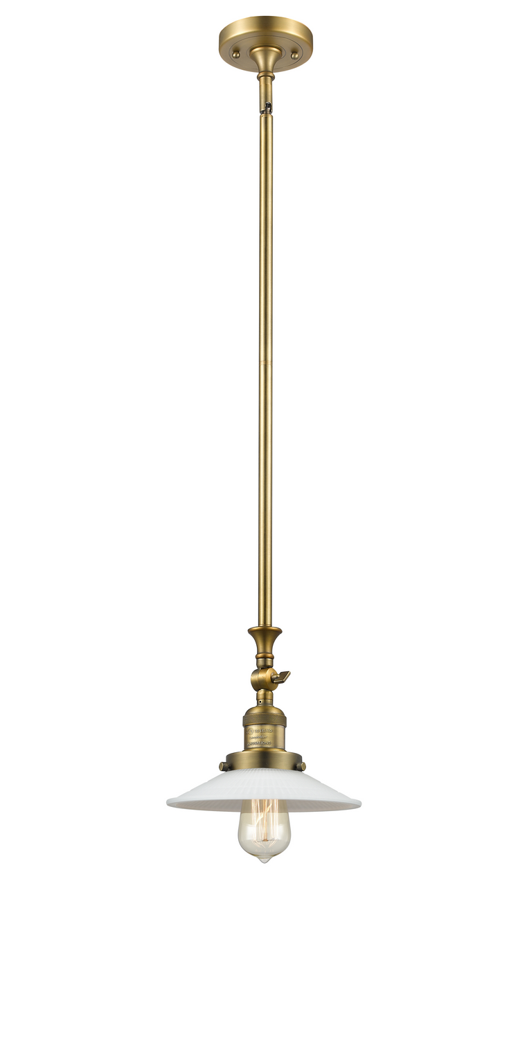 One Light Mini Pendant by Innovations - Franklin Restoration Collection, Brushed Brass Finish - 206-BB-G1