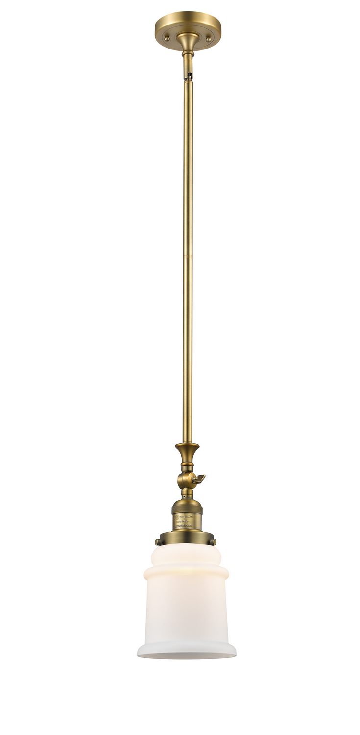 One Light Mini Pendant by Innovations - Franklin Restoration Collection, Brushed Brass Finish - 206-BB-G181