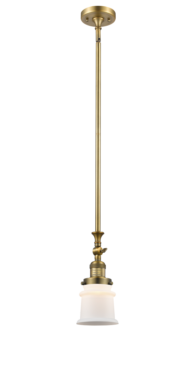One Light Mini Pendant by Innovations - Franklin Restoration Collection, Brushed Brass Finish - 206-BB-G181S