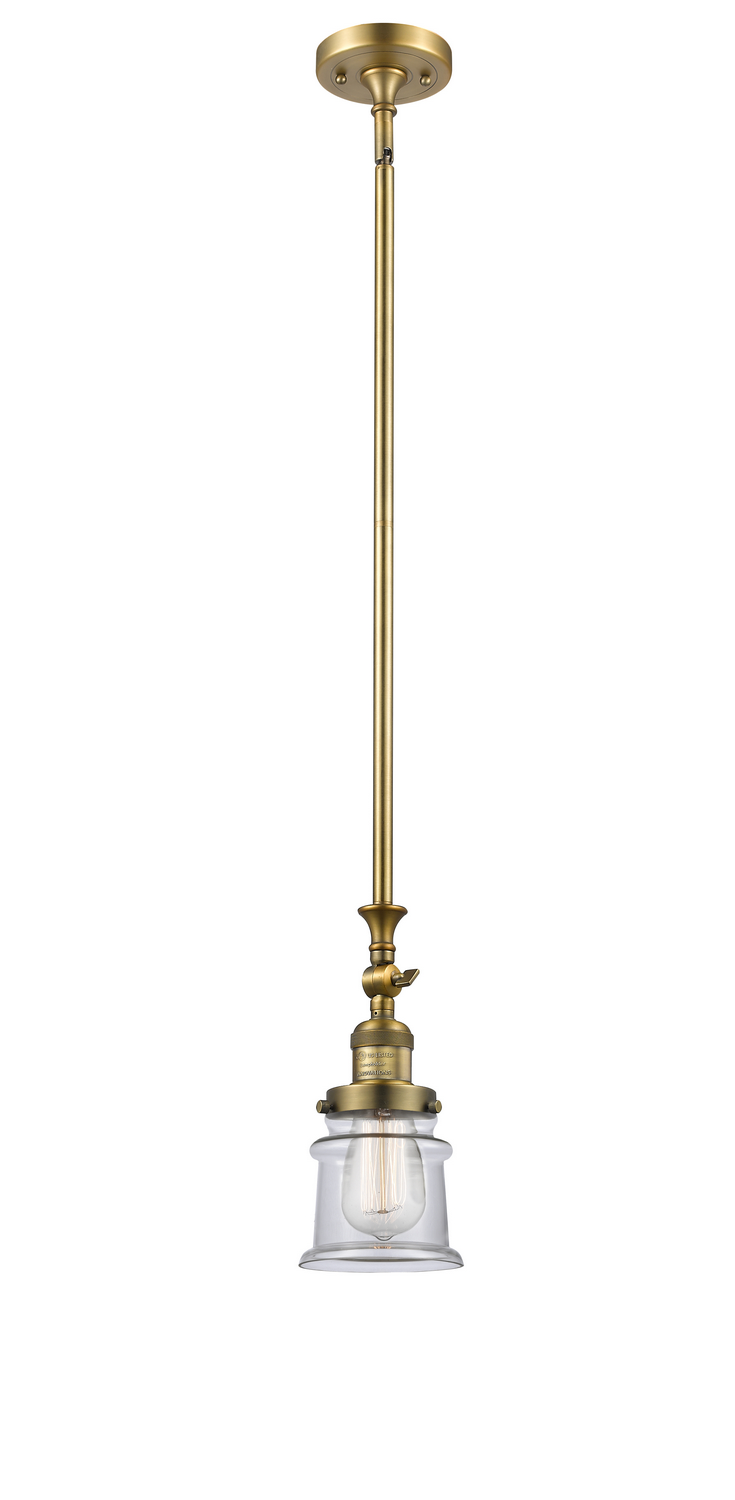 One Light Mini Pendant by Innovations - Franklin Restoration Collection, Brushed Brass Finish - 206-BB-G182S