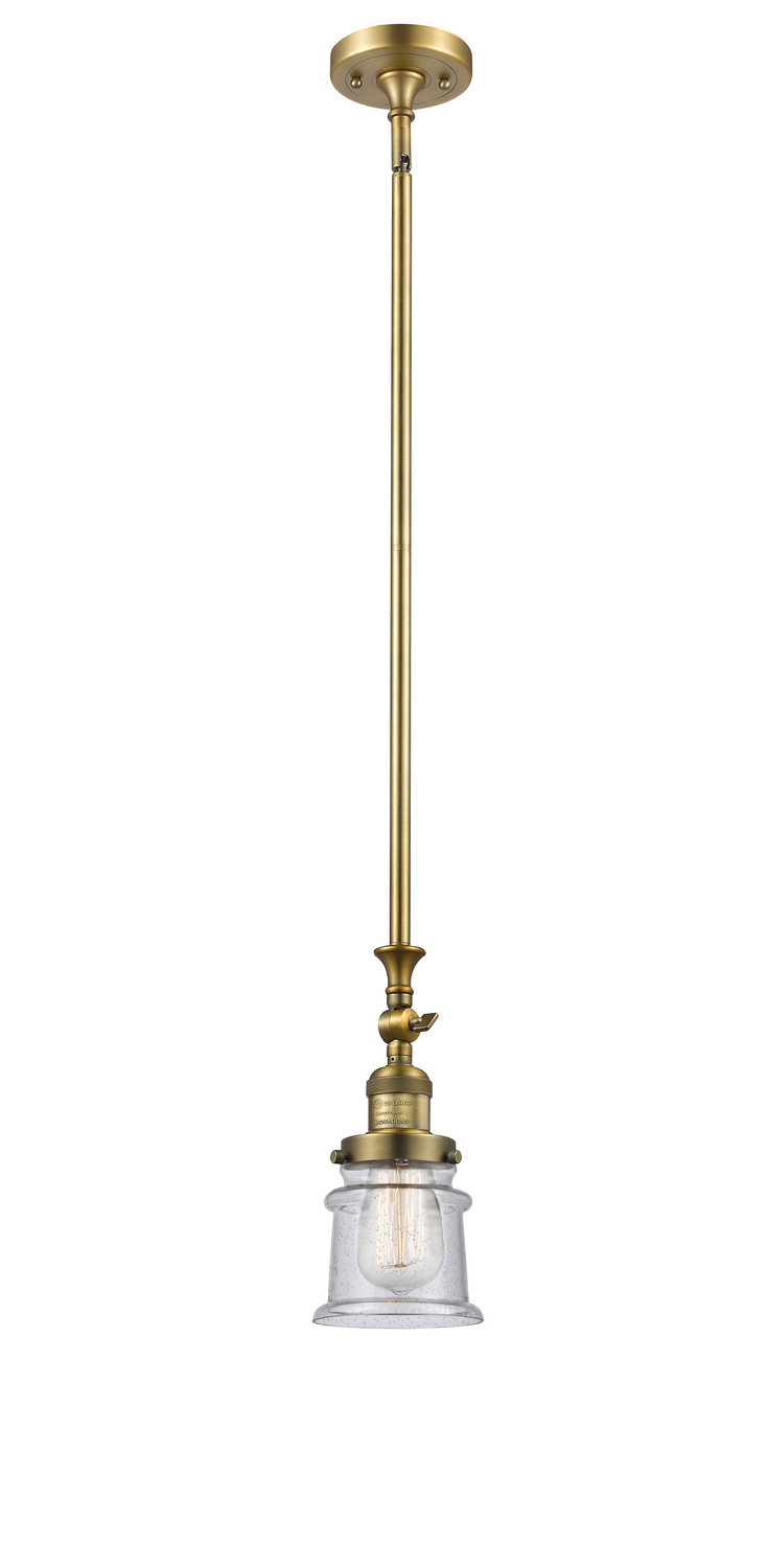 One Light Mini Pendant by Innovations - Franklin Restoration Collection, Brushed Brass Finish - 206-BB-G184S
