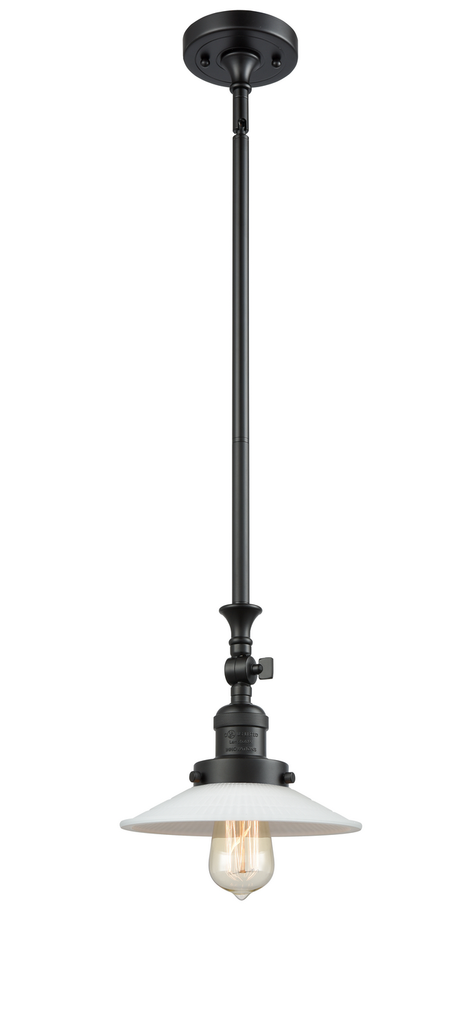One Light Mini Pendant by Innovations - Franklin Restoration Collection, Matte Black Finish - 206-BK-G1
