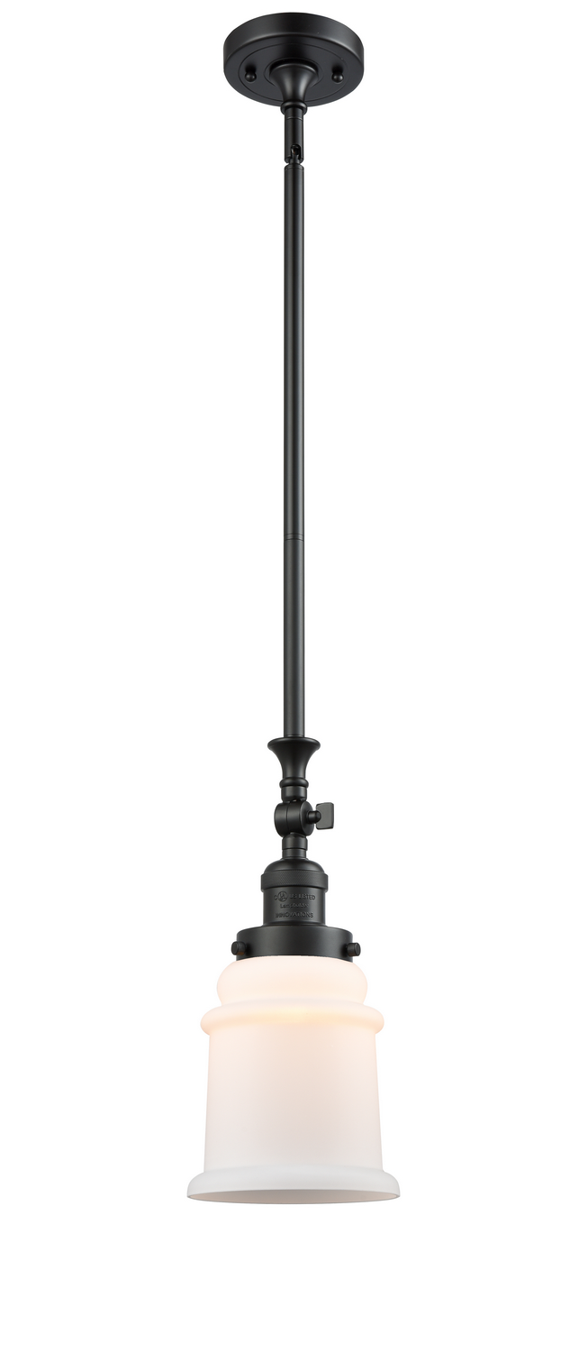 One Light Mini Pendant by Innovations - Franklin Restoration Collection, Matte Black Finish - 206-BK-G181